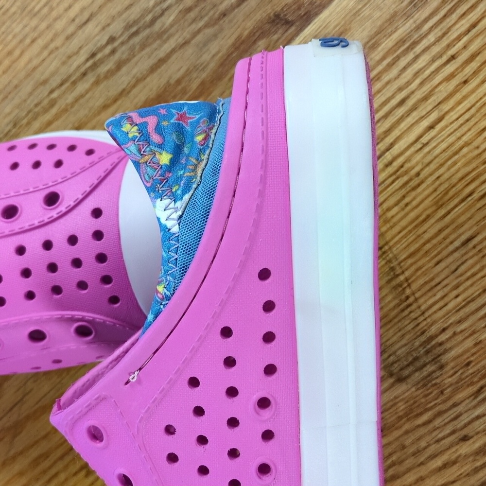Skechers Foamies Guzman Flash Pink Shoes Size 4 - Picture 8 of 12